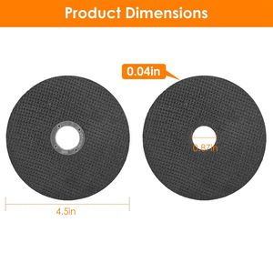 50 Pack 4.5\" X 0.04\" X 7/8\" Cutting Wheels Stainless Steel Grinding Discs for <b>Angle</b> <b>Grinder</b> Handheld Grinde Metal Cutting - Product Image 6