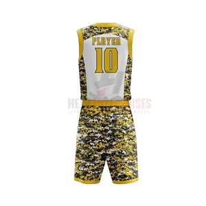 Uniforme de basket-ball personnalisé en tissu polyester, imprimé par sublimation, confortable, pour équipe de club - Product Image 6