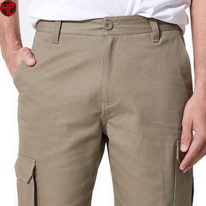 Pantalones Cortos Cargo para Hombre, Color Caqui, Tejido, Cierre de Cremallera, Secado Rápido, Múltiples Bolsillos, Cintura Media, Casuales y Utilitarios - Product Image 4
