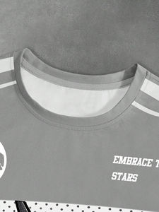 Camiseta de jersey transpirable con servicio OEM, corte holgado, estampada, con serigrafía, para hombre, 100% algodón, ecológica, de alta calidad. - Product Image 3