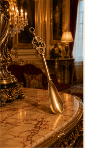 Luxury Vintage Brass Shoehorn with Decorative Handle Long Metal Shoe Horn for Home Hotel Gift Collection - Product Image 2