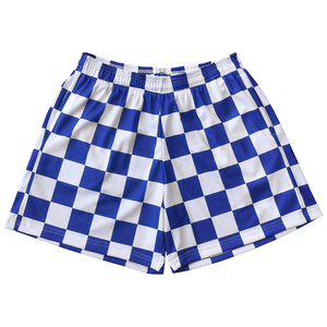 Shorts en maille pour hommes en gros, taille élastique, respirants, décontractés, marron et blanc à motifs, style sportif AI-SH-38 - Product Image 4