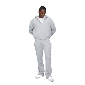 Sweat à capuche noir pour homme orné de strass et pantalon assorti, ensemble de survêtement, vêtements en gros OEM ODM - Product Image 4