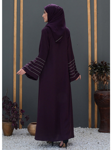 Ofertas de Abayas Holgadas a Precios de Fábrica, Colecciones de Abayas Modestas para la Moda Musulmana Femenina 2026, Abaya Larga Personalizada de Color Sólido para Mujer - Product Image 5