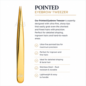 Gold Eyebrow Scissors and Tweezers Set Private Logo for Hair Removal Beauty Use With PU <b>Pouch</b> Custom Packaging Gold Tweezers - Product Image 3