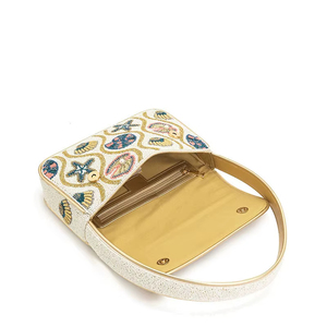 Sac à main élégant en coton orné de perles de verre multicolores, fait main, de luxe, pour femmes et filles, articles cadeaux, vente en gros - Product Image 1