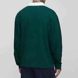 เสื้อรักบี้แขนยาวลายทางสำหรับผู้ชาย ผ้าฝ้าย สวมใส่สบาย ทรงคลาสสิก เหมาะสำหรับขายส่ง - Product Image 5