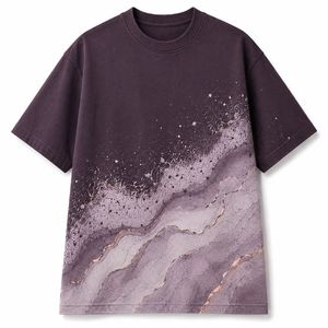 เสื้อยืดคอกลมโอเวอร์ไซส์ผู้ชาย แขนสั้น พิมพ์ลายดิจิทัลไล่เฉดสี สปอร์ต ผ้าฝ้ายถัก 100% แห้งเร็ว ระบายอากาศได้ดี - Product Image 3