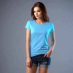 Haute qualité 2023 été à manches courtes femmes t-shirt conception personnalisée 100% coton femmes surdimensionné t-shirt fournisseurs en vrac forme BD - Product Image 4
