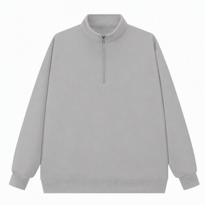 <span class=keywords><strong>Felpe</strong></span> Unisex all'Ingrosso 350 GSM in Cotone con Colletto Alto <span class=keywords><strong>Senza</strong></span> <span class=keywords><strong>Cappuccio</strong></span>, Logo Personalizzato, <span class=keywords><strong>Felpe</strong></span> Pesanti con <span class=keywords><strong>Mezza</strong></span> <span class=keywords><strong>Zip</strong></span> - Product Image 4