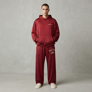Ensemble de survêtement large pour homme OEM – Survêtements amples décontractés avec pull et pantalon de survêtement - Product Image 1