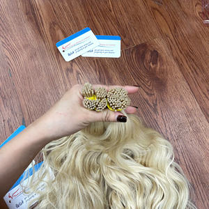 Fournisseur de choix : Extensions de cheveux humains blonds ondulés naturels en vrac, 100% cheveux humains vietnamiens, vente en gros - Product Image 5