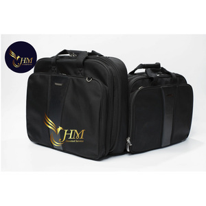 Hien Minh Model 29 Unisex Waterproof Polyester <b>Briefcase</b> Leather Accent Zipper Closure Durable Casual Design for Work Travel Use - Product Image 2