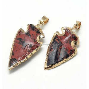 Cristales de piedra natural artesanías curativas obsidiana negra piedra preciosa ágata caza ágata nativa hecha a mano flechas puntas de flecha - Product Image 5