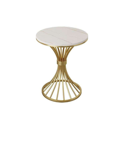 Table basse moderne en acier inoxydable avec rangement pour salon et bureau - Product Image 5