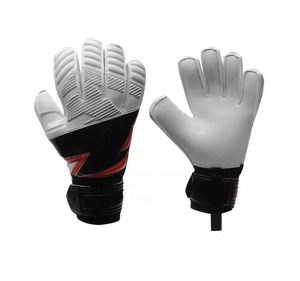Unisex Full <b>Finger</b> PU Goalkeeper Gloves White Black Red Non Slip Palm Adjustable Wrist <b>Strap</b> Breathable <b>Finger</b> Protection - Product Image 1