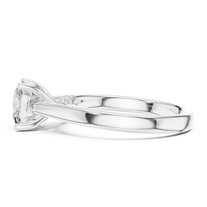 Bague de fiançailles classique en or jaune 14 carats pour femme, diamant de 2 carats taille coussin, certifié IGI, diamant de laboratoire, anniversaire, mariage - Product Image 6