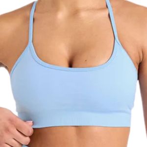 สปอร์ตบราไร้ตะเข็บสำหรับผู้หญิง แผ่นรองถอดได้ ไร้โครง ยืดหยุ่น ระบายอากาศดี เหมาะสำหรับโยคะ วิ่ง ฟิตเนส - Product Image 3