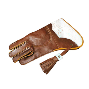Gant de fauconnerie en cuir véritable robuste pour homme – Protège-bras extra long pour la manipulation des faucons, des houkats et des aigles - Product Image 3