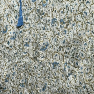 กระโปรงผ้าฝ้าย 100% สีเขียวสำหรับผู้หญิงคุณภาพสูง ดีไซน์หรูหราสำหรับฤดูร้อน – กระโปรงผ้าพิมพ์ลายดอกไม้แบบแฮนด์บล็อกสไตล์ลำลอง - Product Image 3