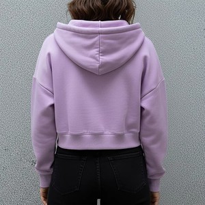 Sudaderas con Capucha para Mujer, Personalizadas al por Mayor, de Primera Calidad, con Bordado 3D, Lavado Ácido, Cierre de Cremallera, 100% Algodón, Felpa, Ecológicas, para Invierno - Product Image 2