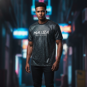 Nueva Llegada: Camiseta de Lujo con Pedrería y Patrón de Cristal 3D, Ajuste Oversize, Estilo Hip Hop Urbano para Hombre, Camisetas Bling al por Mayor - Product Image 6