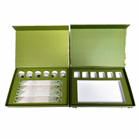 Boîte d'emballage de luxe haut de gamme écologique et recyclable pour ensemble de 3 bougies carrées, en carton rigide avec doublure en éponge et gaufrage mat