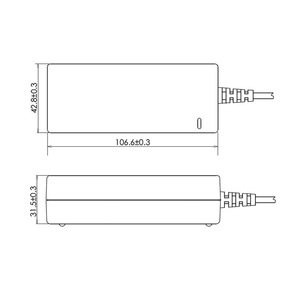 อะแดปเตอร์แปลงไฟทางการแพทย์แบบพกพา 11~13V 30W พร้อมช่องเสียบไฟ AC รุ่น C6 12.6V 2.38A 2xMOPP - Product Image 2