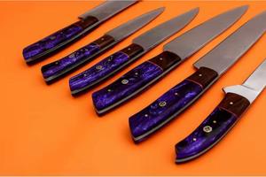 Juego de Cuchillos de Chef de Damasco de 6 Piezas de Alta Calidad Personalizados con Mango Personalizado para Uso Múltiple y Ecológico - Product Image 5
