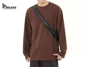 Nouveau sweat à capuche pour homme, automne, manches longues, tricot gaufré, coupe ample, polyester/coton, uni, thermique, doux, 2 pièces, prix bas - Product Image 1