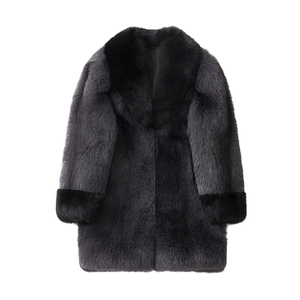 Manteau en fourrure pour homme, manteau en fourrure de renard véritable de luxe pour homme, taille plus, long et ample, veste en fourrure de renard - Product Image 1