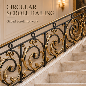 Rampe d'escalier en bronze doré pour hôtels de luxe, villas, escaliers et intérieurs architecturaux haut de gamme - Product Image 1