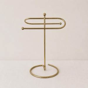 Porte-serviettes en laiton sur pied, portable, de haute qualité, pour la décoration de maison moderne et luxueuse - Product Image 3
