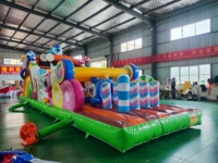 Château Gonflable Commercial Personnalisé en PVC, Monstre Marin QY, 12*3M, Idéal pour Parc d'Aventures - Vente Chaude