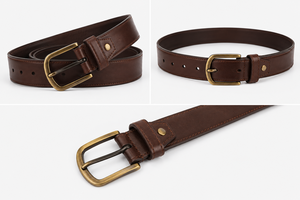 Cinturón Casual de Cuero Vacuno Hecho a Mano Divine International, Hebilla Cuadrada de Aleación, 35MM de Ancho, Longitud Personalizable, Alta Resistencia y Durabilidad - Product Image 6