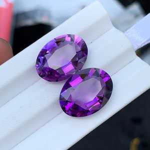 Ametista natural de Madagascar, corte ovalado, lupa, gemas sueltas facetadas en tonos púrpura y rosa para la fabricación de joyas. - Product Image 5