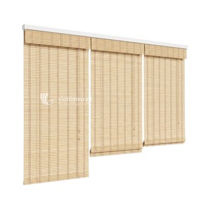 Persianas Enrollables de Bambú Natural Ecológicas Modernas, Persianas Venecianas Horizontales, Tamaño Personalizado para Sala de Estar y Decoración del Hogar - Product Image 1