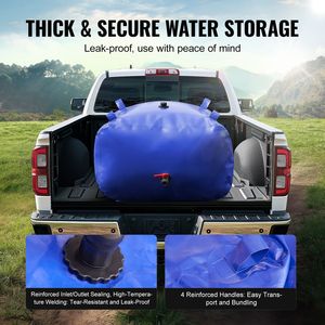Serbatoio d'acqua pieghevole per camper da 400L/105,7 galloni in PVC blu 1000D, grande capacità - Product Image 4