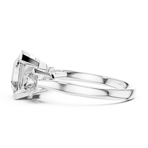 Anillo de Oro Blanco de 14K con Certificado GRA, Anillo Vintage con Diamante Cultivado en Laboratorio con Corte Octogonal Cuadrado, para Fiestas y Uso Diario - Product Image 2