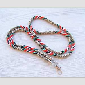 Cordón de cuello con cuentas de colores modernos, estilo bohemio, para llaves y credenciales, ideal para regalo a precio económico. - Product Image 4