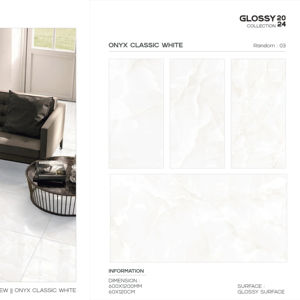 Azulejo de Porcelana Brillante Royalx 600x1200, Formato Grande, Superficie Pulida Premium, para Pared y Suelo, Diseño Interior y Exterior Moderno Plus - Product Image 1