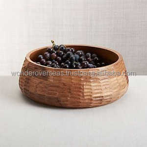 Ensaladera de Madera de Acacia, Tazón de Madera de 8 Pulgadas para Servir Frutas, Ensaladas, Cereales, Tazón Decorativo para Cocina y Hogar - Product Image 3