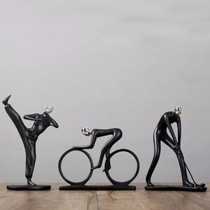 Modern Abstract Metal Handmade Eco-Friendly Customizable Bicycle Rider Statue Figurine for Wedding and Home Decor - Product Image 1