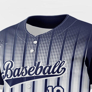 Maillot de baseball personnalisé de haute qualité, respirant, 100% polyester, col en V, manches courtes, unisexe, toutes les couleurs, nouveau design - Product Image 4