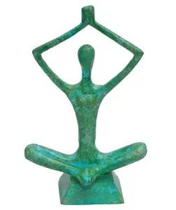 金属欧式瑜伽雕像