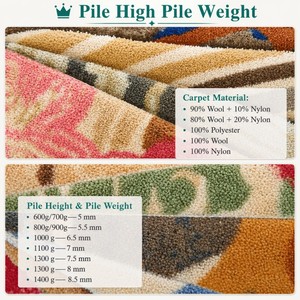 Moquette Ignifuga a Motivi Floreali per Grandi Aree di Sale da Ballo, Banchetti e Hotel, Rotoli di Moquette da Parete a Parete per Progetti Alberghieri - Product Image 3