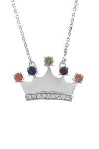 Diamond and <b>Ruby</b> Pendant in 92.5 Sterling Silver KLSP-50576 - Product Image 5