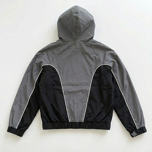 Conjunto de chándal cortavientos personalizado para hombre con bloques de color y patchwork, chaqueta con cremallera de nailon y poliéster, pantalones, ropa urbana OEM ODM - Product Image 3