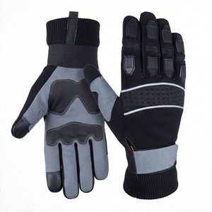Gants de sécurité Amara en cuir synthétique résistant, antistatiques, antidérapants, résistants aux chocs et à la chaleur, enduits de caoutchouc latex pour la construction - Product Image 3