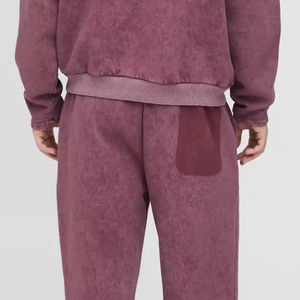 Conjunto Deportivo Informal con Capucha para Hombre, Corte Regular, 100% Algodón, Ligero, Lavado Ácido, Estampado, Color Sólido, Mangas Largas - Product Image 6